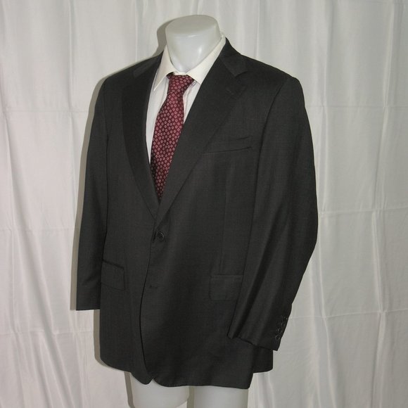 Martin Greenfield Bespoke Solid Charcoal Gray Two Button Sport Coat 44R - Picture 5 of 11